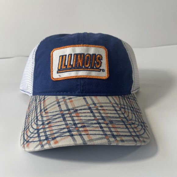 Illinois University Men's Hat Baseball Cap NCAA Blue Orange New - Picture 1 of 4